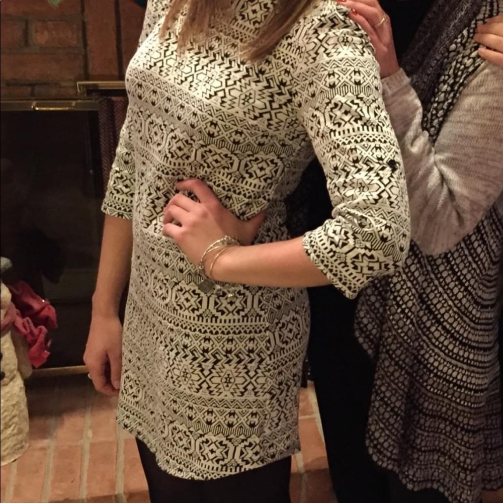 Aztec 3/4 Sleeve Dress